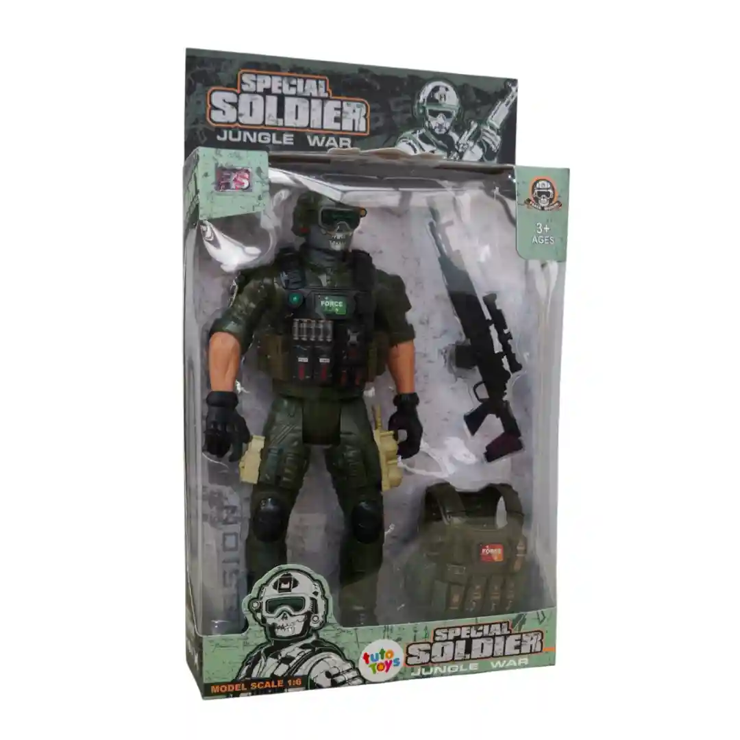 MUÑECO FUERZAS MILITARES GRANDE 8910-F4 - Imagen 2