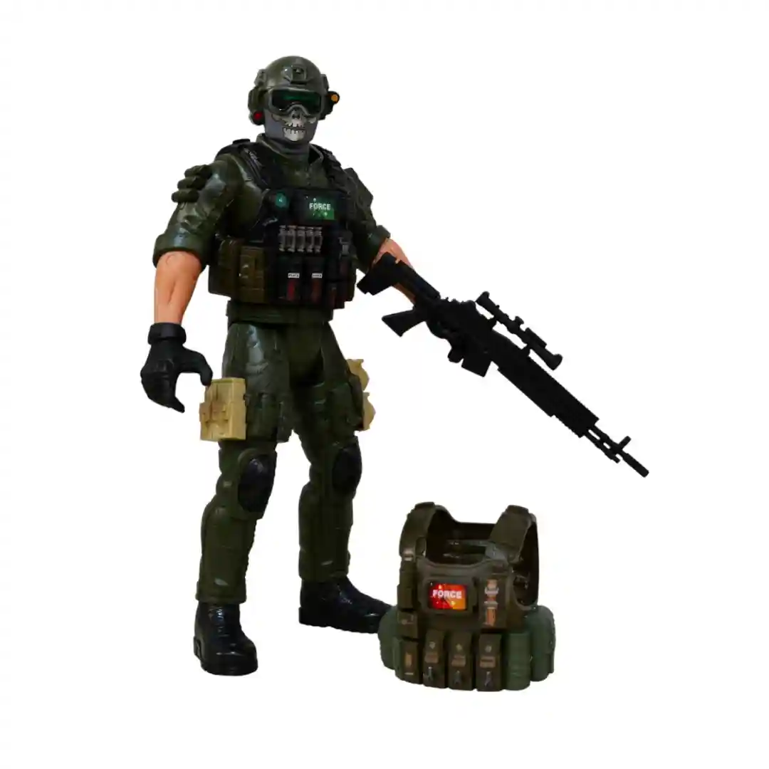 MUÑECO FUERZAS MILITARES GRANDE 8910-F4