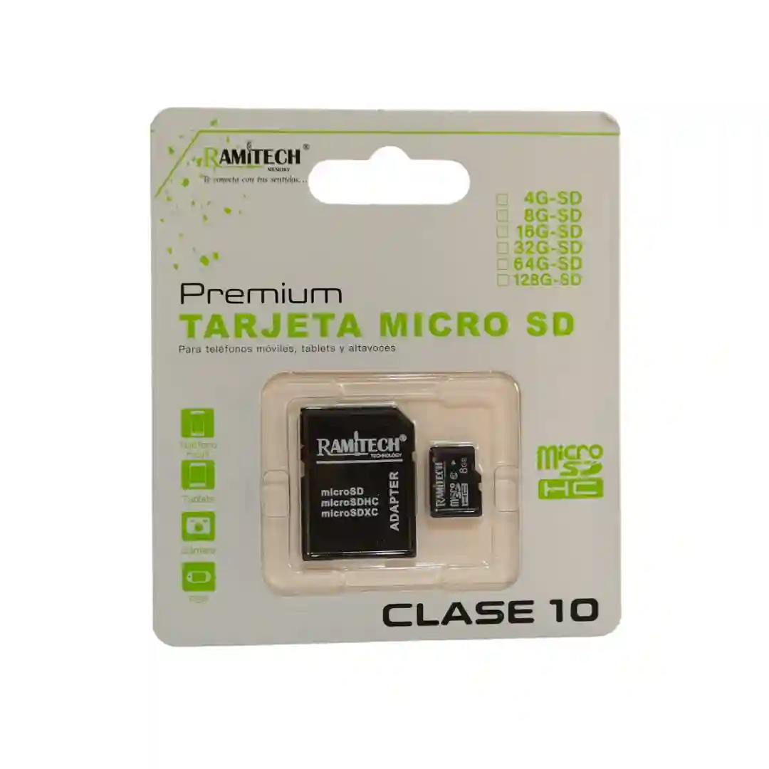MEMORIA MICRO SD 8GB RAMITECH