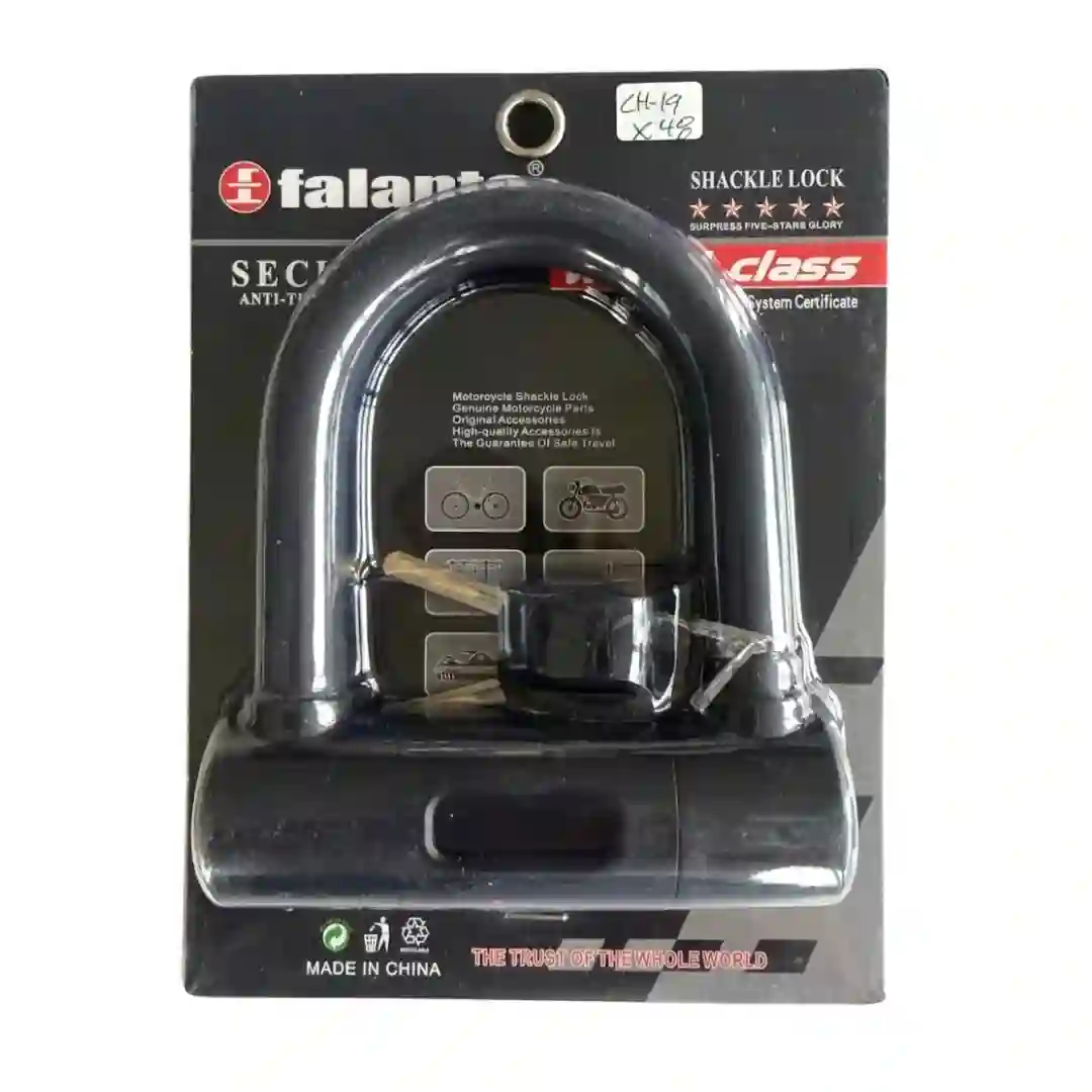 CANDADO PESADO TIPO U PARA MOTO CH-19-01 CANDADO PESADO TIPO U PARA MOTO CH-19 - Imagen 1