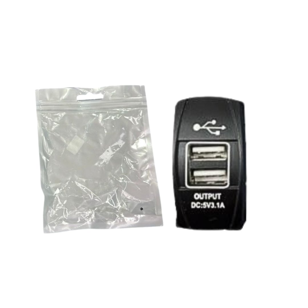SWITCHE PUERTO DE CARGA DOBLE PARA MOTO CH-49 SWITCHE PUERTO DE CARGA DOBLE PARA MOTO CH-49 - Imagen 1